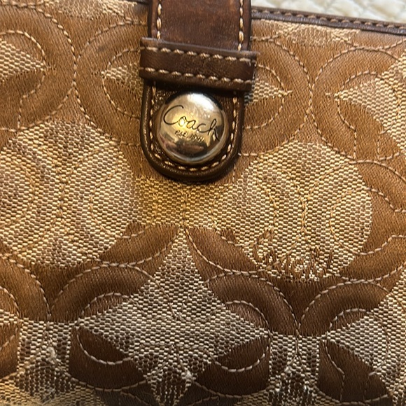 Vintage Coach leather and canvas wallet - Picture 2 of 14